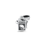 Sterling Silver Oxidized And Polished Prayer Hands Canister Pendant