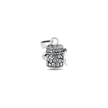 Load image into Gallery viewer, Sterling Silver Oxidized And Polished 10.4mm Canister Pendant