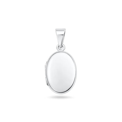 Sterling Silver Polished 20mm Oval Locket Pendant
