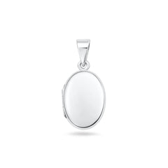 Sterling Silver Polished 20mm Oval Locket Pendant