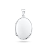 Sterling Silver Polished Oval 27mm Locket Pendant