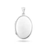Sterling Silver Polished Oval 32mm Locket Pendant