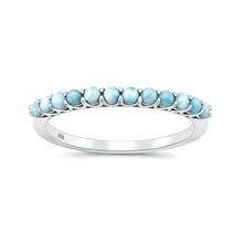 Load image into Gallery viewer, Sterling Silver Oxidized And Polished Larimar Stone Ring