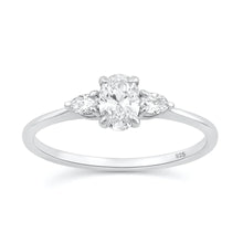 Load image into Gallery viewer, Sterling Silver Rhodium Plated Lab Grown Diamond Ring