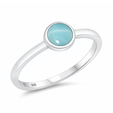Load image into Gallery viewer, Sterling Silver Oxidized And Rhodium Leaves Turquoise Stone Ring