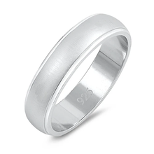 Load image into Gallery viewer, Sterling Silver 5mm Round Border Edge Wedding Band
