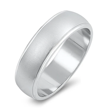 Load image into Gallery viewer, Sterling Silver 6mm Round Border Edge Wedding Band