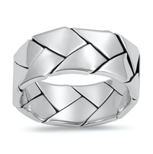 Load image into Gallery viewer, Sterling Silver Oxidized And Polished Plain Ring