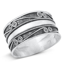 Load image into Gallery viewer, Sterling Silver 11mm Bali Design Ring
