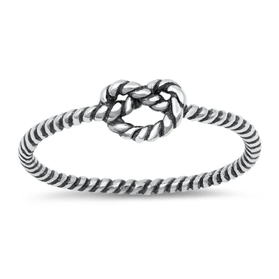 Sterling Silver Oxidized Knot Ring
