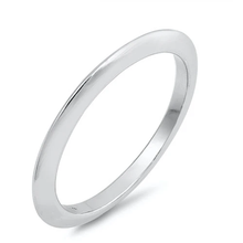 Load image into Gallery viewer, Sterling Silver Rhodium Plated Knife Edge Wedding Band
