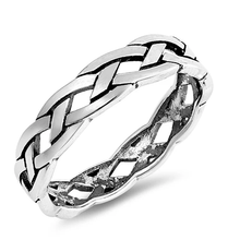 Load image into Gallery viewer, Sterling Silver Oxidized Braid Ring