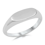 Sterling Silver Polished 6mm Signet Ring
