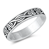 Sterling Silver Oxidized Celtic Band Ring