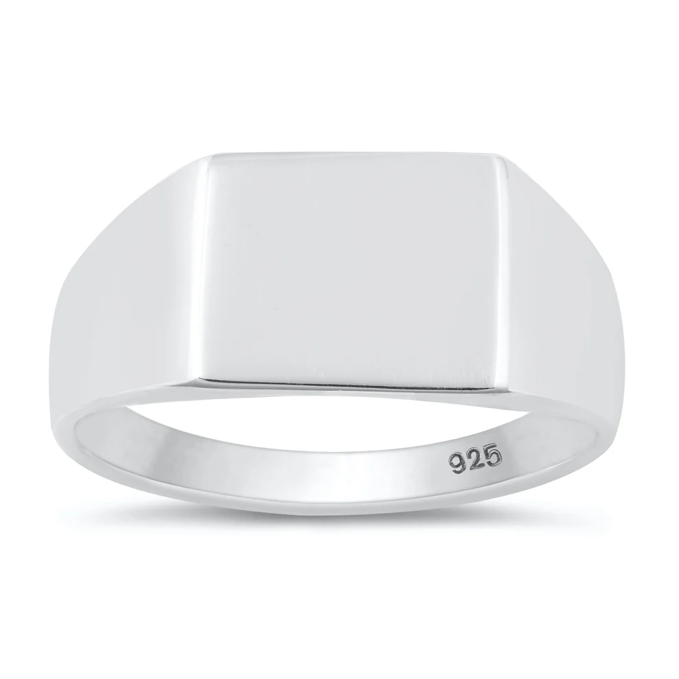 Sterling Silver Polished Signet Ring
