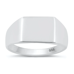 Sterling Silver Polished Signet Ring