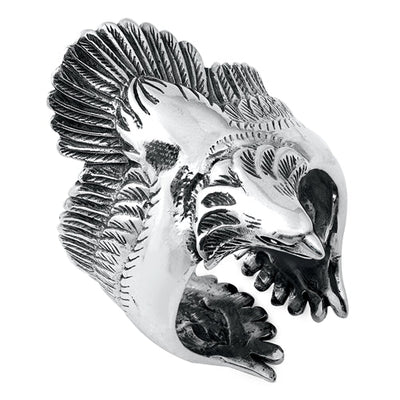 Sterling Silver Oxidized Eagle Ring