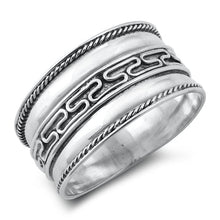 Load image into Gallery viewer, Sterling Silver Oxidized 12mm Bali Style Ring
