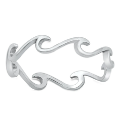 Sterling Silver Rhodium Plated Ring
