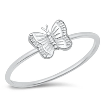 Load image into Gallery viewer, Sterling Silver High Polish Baby Butterfly Ring