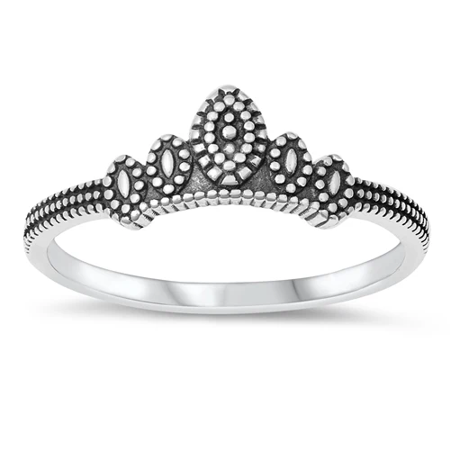 Sterling Silver Oxidized 7mm Bali Style Ring
