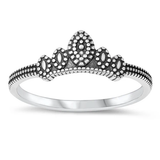 Sterling Silver Oxidized 7mm Bali Style Ring