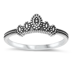 Sterling Silver Oxidized 7mm Bali Style Ring