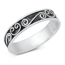 Load image into Gallery viewer, Sterling Silver Oxidized Bali Band Ring