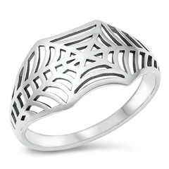 Sterling Silver Spider Web Ring