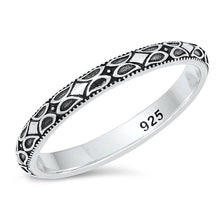 Load image into Gallery viewer, Sterling Silver Oxidized And Polished 3mm Bali Style Ring