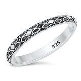 Sterling Silver Oxidized Butterfly Design Bali Ring