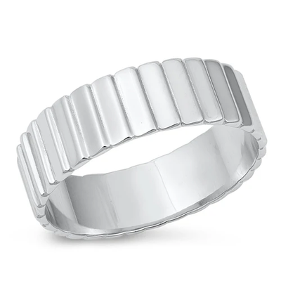 Sterling Silver Oxidized 6.9mm Ring