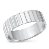 Sterling Silver Oxidized 6.9mm Ring