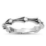 Sterling Silver Oxidized 3.7mm Ring