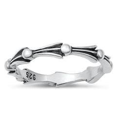 Sterling Silver Oxidized 3.7mm Ring