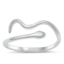 Load image into Gallery viewer, Sterling Silver Oxidized 6.8mm Snake Ring