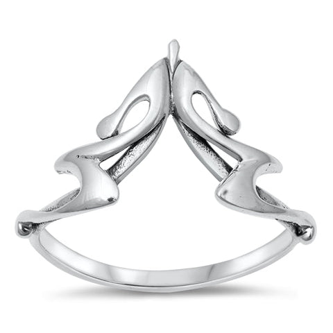 Sterling Silver Oxidized 12.9mm Ring