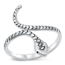 Load image into Gallery viewer, Sterling Silver Oxidized 22mm Snake Ring