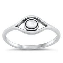 Load image into Gallery viewer, Sterling Silver Oxidized 6.6mm Eye Ring