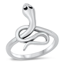 Load image into Gallery viewer, Sterling Silver Oxidized 18.7mm Snake Ring