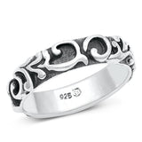 Sterling Silver Oxidized 5.5mm Ring