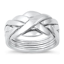 Load image into Gallery viewer, Sterling Silver High Polish Puzzle Ring
