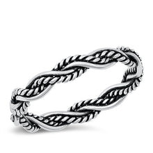 Load image into Gallery viewer, Sterling Silver Oxidized Twist Ring