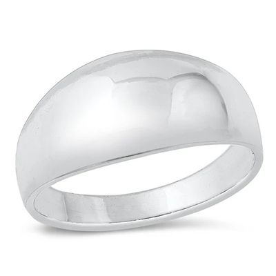 Sterling Silver Oxidized 9.7mm Ring