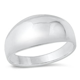 Sterling Silver Oxidized 9.7mm Ring