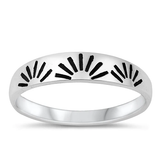 Sterling Silver Oxidized Sunset Ring