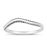 Sterling Silver Oxidized 2mm Bali Ring
