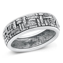 Load image into Gallery viewer, Sterling Silver Oxidized Basket Weave Ring