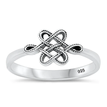 Load image into Gallery viewer, Sterling Silver Oxidized Celtic Knot Ring