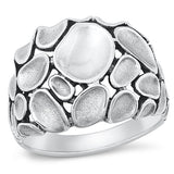 Sterling Silver Oxidized 17.5mm Ring